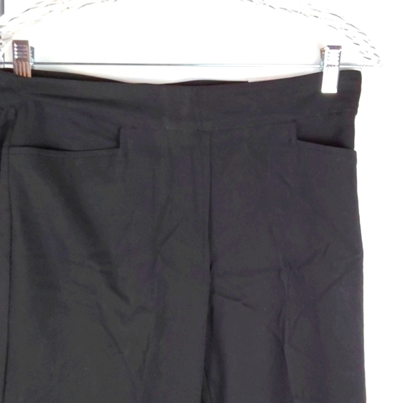 Time And Tru-Black Straight Leg Mid Rise Dress Pants Petite Stretch Sz.M - Picture 3 of 9